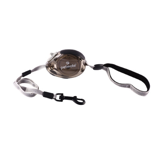 Petmate Translucent Palm Retractable Leash Small – Grey Buy Petmate Translucent Palm Retractable Leash Small Grey